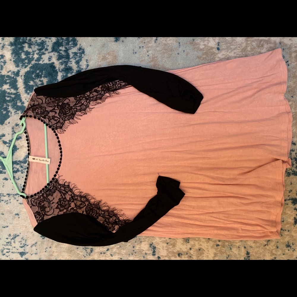 Black and pink top